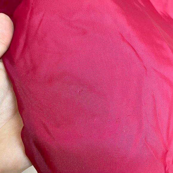 Vintage 80s Briarcliff Mens Nylon Windbreaker Jacket Size M Red Snap Lined - Picture 6 of 12